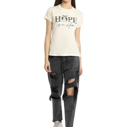 Fabflee Pack Of 4 Typography Printed Cotton T-Shirt image 4