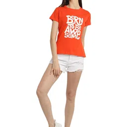 Fabflee Pack Of 4 Typography Printed Regular Fit Cotton T-shirt image 5