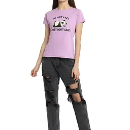 Fabflee Pack Of 4 Typography Printed Cotton T-shirt image 2