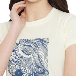 Fabflee Pack of 4 Graphic Printed Round Neck Cotton T-shirt image 5