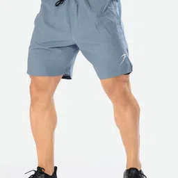 FUAARK Men Blue Skinny Fit High-Rise Training or Gym Sports Shorts with Antimicrobial Technology-image-29