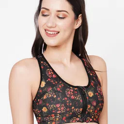 Inner Sense Pack Of 3 Floral Full Coverage Anti Microbial Sports Bra image 5