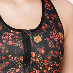 Inner Sense Pack Of 3 Floral Full Coverage Anti Microbial Sports Bra image 3