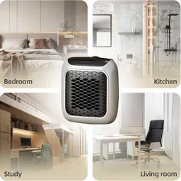 kesrin Turbo 800 Wall Handy Heater with Remote, Timer, Auto Shut-Off Fan Room Heater image 2