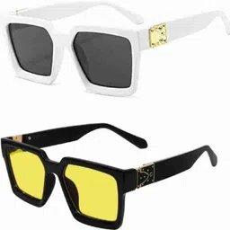 UV Protection Retro Square Sunglasses (55)-image-2