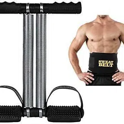 priyacy traders Abs Exerciser Double Spring Tummy Trimmer Combo with Sweat Waist Fat Fitness Accessory Kit Kit-picture-11