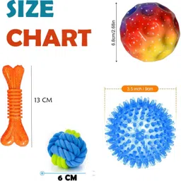 petzluv YOUHAVEDEAL 4-in-1 Dog LED Spike Ball, Foam Bouncing Ball, Chew Bone & Rope Ball Rubber Bone, Ball, Squeaky Toy, Chew Toy, Fetch Toy, Training Aid For Dog image 3