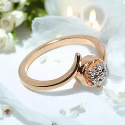 shree shyam jewells Silver Cubic Zirconia Rhodium Plated Ring image 2