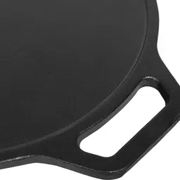 eugor Pre Seasoned Cast Iron 12 Inches / 304MM Dosa Tawa Seasoned with Organic Oil Tawa 30 cm diameter image 3