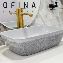 lofina ceramic Premium Designer Table Top Counter Top Ceramic Wash Basin AI1022 Luxury Ceramic Designer Over Countertop Premium Table Top Bathroom Basin Table Top Basin image 3