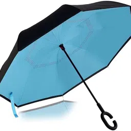 biyali C-Shaped Handle Double Layer Inverted Reversible Big size Umbrella (Multicolor) Umbrella-picture-19