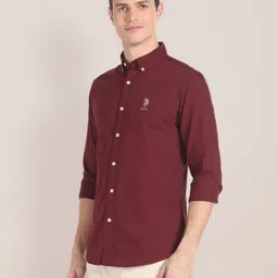u.s. polo assn. Men Regular Fit Solid Casual Shirt image 4