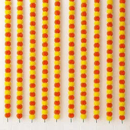 10Pcs Premium Quality Artificial flower for Decoration Home Office Temple Orange, Yellow Marigold Artificial Flower-image-98