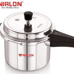 nirlon Induction Base Outer Lid Aluminium Pressure Cooker (7 Litres, Silver) 7 L Induction Bottom Pressure Cooker image 2