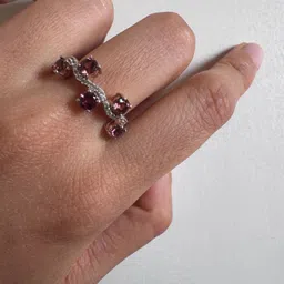 carillon jewelry London Ring Sterling Silver Garnet Ring-picture-16