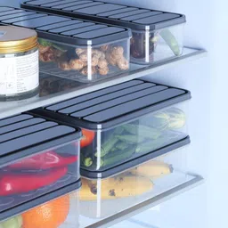 insew Plastic Fridge Container for Kitchen ,Vegetable ,Fruits Box Storage Basket image 4