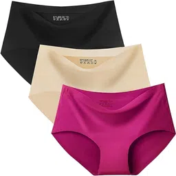 ganbatte Pack of 3 Women Hipster Multicolor Panty-picture-29