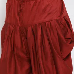 VASTRAMAY Mandarin Collar Kurta With Dhoti Pants & Nehru Jacket image 3