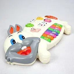 mega star Rabbits Musical Piano with 3 Modes Animal Sounds, Flashing Lights & Wonderful Music image 2