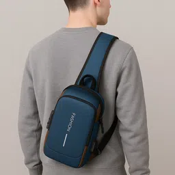 heboo Small 6 L Laptop Backpack Waterproof Anti-Theft Sling Bagpack with USB Charging port | Unisex Backpack image 2