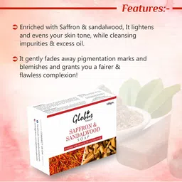 Globus naturals Set of 4 Brightening Saffron & Sandalwood Soap 100 g each image 3