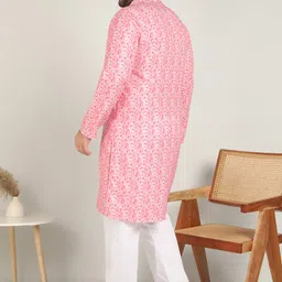 metronaut plus Men Printed Pure Cotton A-line Kurta image 3