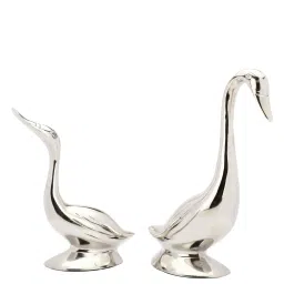 purestory Silver Swan Aluminium Figurine (Set of 2) image 4