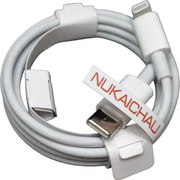 NUKAICHAU Lightning Cable 2 A 0.94 m Copper Braiding White Type-C to Lightning cable for iPhones, iPads, Airpods & iPods-picture-26