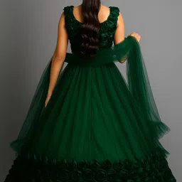 trivora Solid Semi Stitched Lehenga Choli image 2