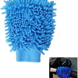 bikervalue Bike Chain Cleaner Brush With Micro Fiber Washing Hand Gloves Duster And Disc Brake Lock For Fiero F2 Combo image 3