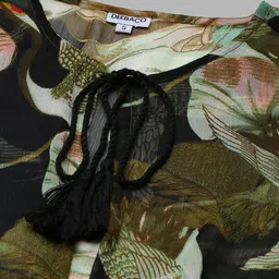 DEEBACO Printed Longline Tie-Up Shrug image 4