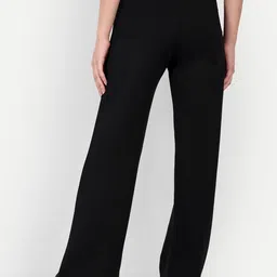 broadstar Women Loose Fit Black Lycra Blend Trousers image 3