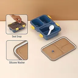 satkabirandco Tokyo 3-Container Airtight Lunch Box Kitchen Tool Set image 3