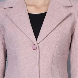 chemistry Wool Solid Coat For Women image 5