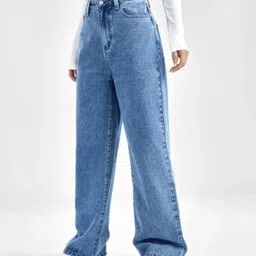 skyglory Women Boyfriend High Rise Light Blue Jeans image 4