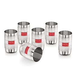 hazel (Set of 6) 350 ml Stainless Steel Drinking Glasses image 2