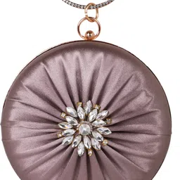 misha Casual, Party, Formal Khaki Clutch image 3