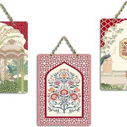 decor smart Wooden Hanging | Mughal Inspired Art Decorative Home Decor (DWA_96133) Pack of 3-picture-35