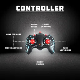 wembley Rechargeable Adventure Jeep Off Roader All-Terrain & 4 Headlight Mode RC Car image 3