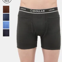 Dollar Lehar Combed Cotton Men Pack Of 5 Trunks MLHTR-03-PO5-ASST image 1
