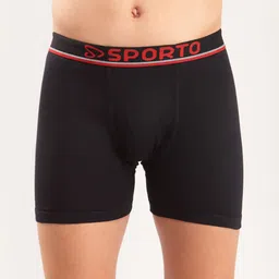 SPORTO Men Pack Of 3 Multi Coloured Solid Trunk image 4