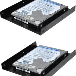 Paruht (2 PCS) 2.5" to 3.5" Bay SSD/HDD Hard Disk Metal Mounting Tray 2.5 inch Internal Hard Drive 2.5" and 3.5" Bay - Pack of 2 image 3
