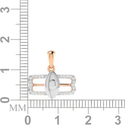 avsar God Shape Pendant 14kt Cubic Zirconia Rose Gold Pendant image 5
