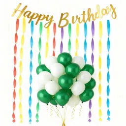 rose petals Birthday Decoration Kit with Happy Birthday Banner and backdrop image 3