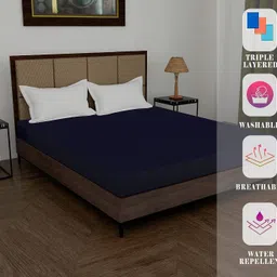 dream cure Single Size Fitted Terry Cotton Breathable, Stretchable, Waterproof Mattress Cover image 3