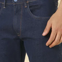 allen solly Men Regular Mid Rise Dark Blue Jeans image 5