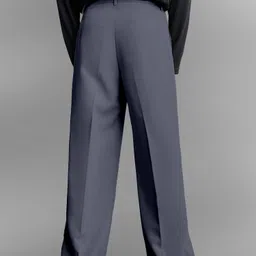 ftx Men Relaxed, Loose Fit Grey Lycra Blend Trousers image 2