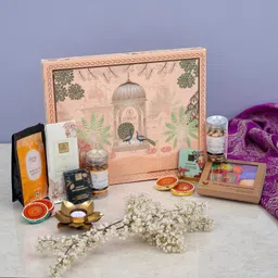 Abundance Hamper – Luxury Gift Basket with Dry Fruits, Chocolates & Décor Assorted Gift Box-image-39
