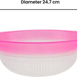 jaycee Strainer for Draining,Rinsing,Washing Pasta Noodles Vegetables Fruits and More Colander image 4