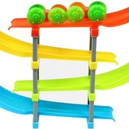 alvero 4-Tier Ramp 2 Light-Up Cars Toy Set for Kids - Educational Race Track Ramp Car image 5